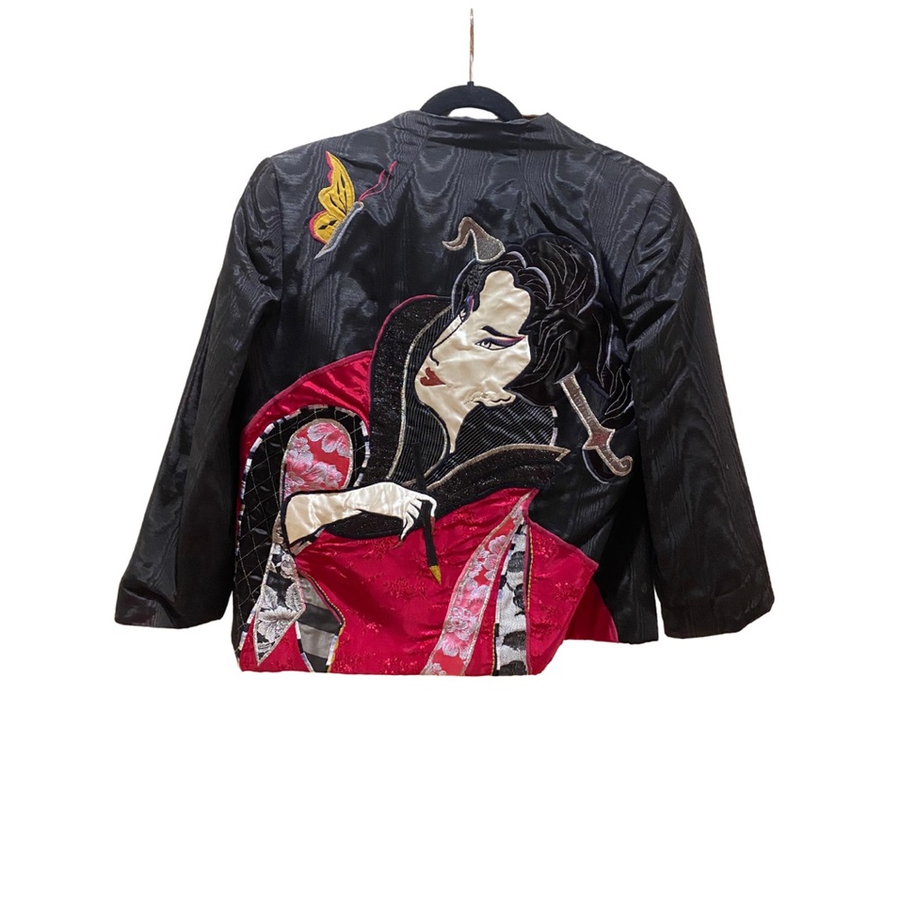 Vintage Black embroidered Japanese Jacket